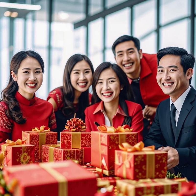 Tuyệt Chiêu Quà Tết Cho Nhân Viên: Gắn Kết Sức Mạnh Tập Thể, Bứt Phá Năm Mới 1 Nhân viên văn phòng nhận quà Tết công ty.